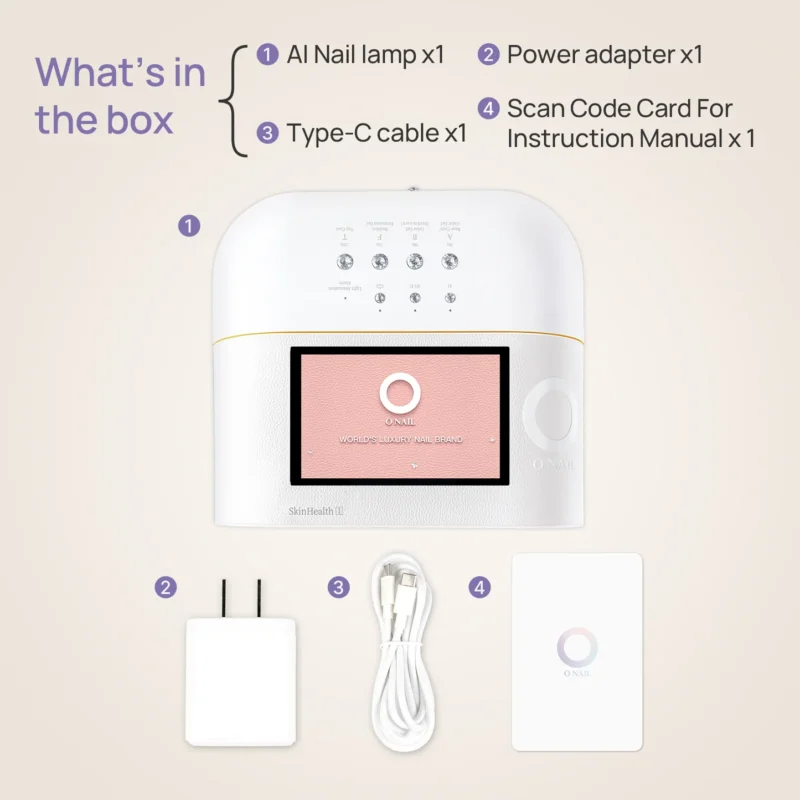 O NAIL Skin Health AI Nail Lamp – UV-Protect Smart Gel Curing Lamp