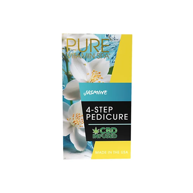 PURE Vitamin Spa 4-Step CBD Infused Pedicure Kit – 60 Pack Case, Made in USA