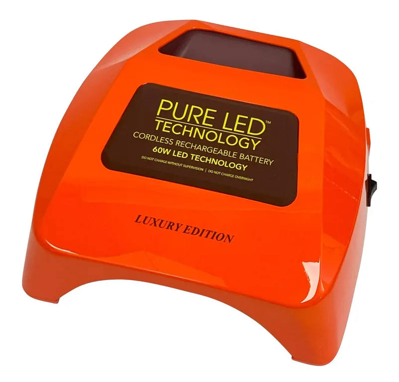 PURE LED Luxury Cordless Rechargeable 60W Nail Lamp – Orange Edition