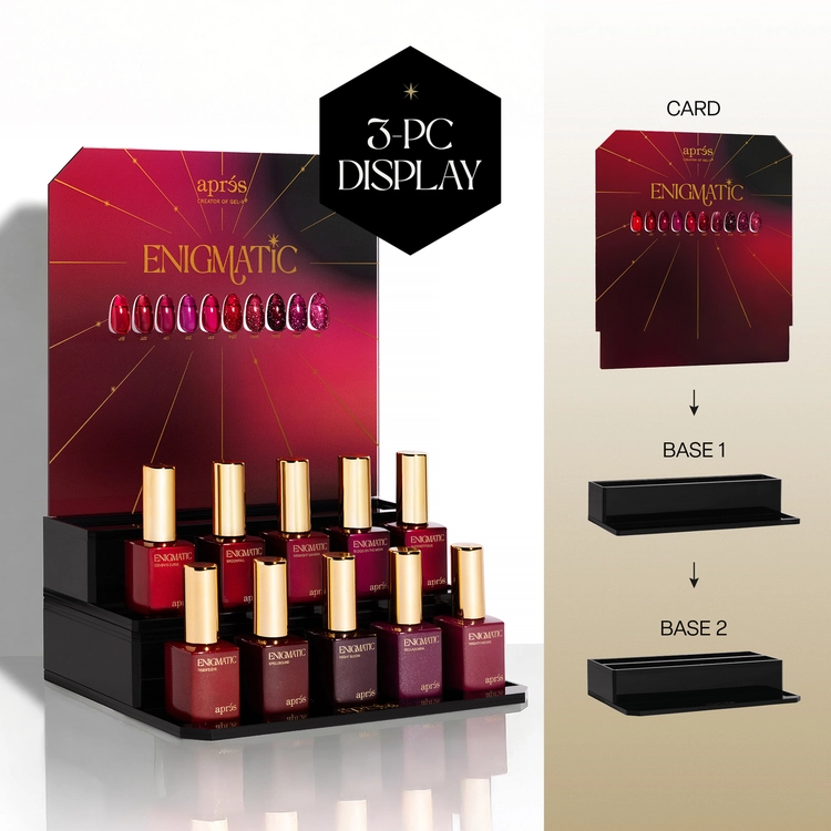 Aprés Gel Polish 10-Piece Red Set – Enigmatic Jelly & Flash Glitter Collection